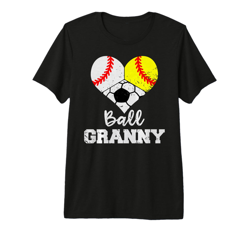 Ball Granny Heart Funny Baseball T-Shirt - Fun Novelty Design for Adults - T-Shirt, Sweatshirt, Hoodie