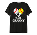 Ball Granny Heart Funny Baseball T-Shirt - Fun Novelty Design for Adults - T-Shirt, Sweatshirt, Hoodie