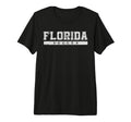 Florida Soccer White Text Tri Blend T-Shirt - Novelty Apparel Unisex - T-Shirt, Sweatshirt, Hoodie