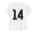 14 White Number 14 Sports Fan T-Shirt - Casual Everyday Wear for Adults - T-Shirt, Sweatshirt, Hoodie