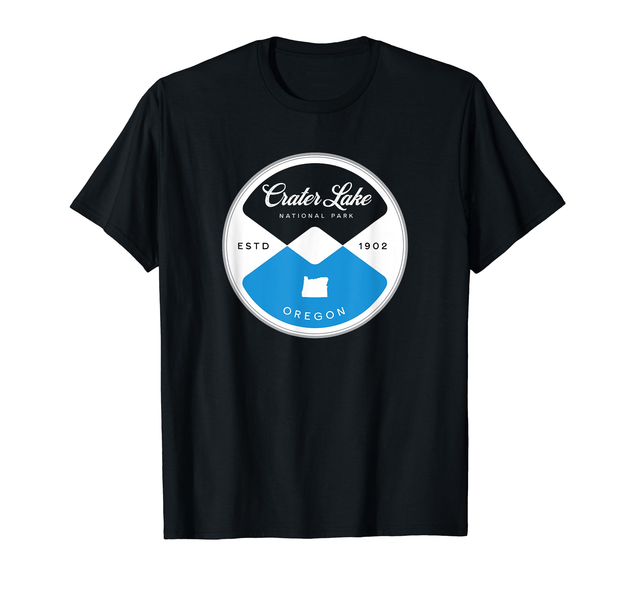 Crater Lake National Park Oregon Circle T-Shirt - Graphic Print for Adults - T-Shirt, Sweatshirt, Hoodie