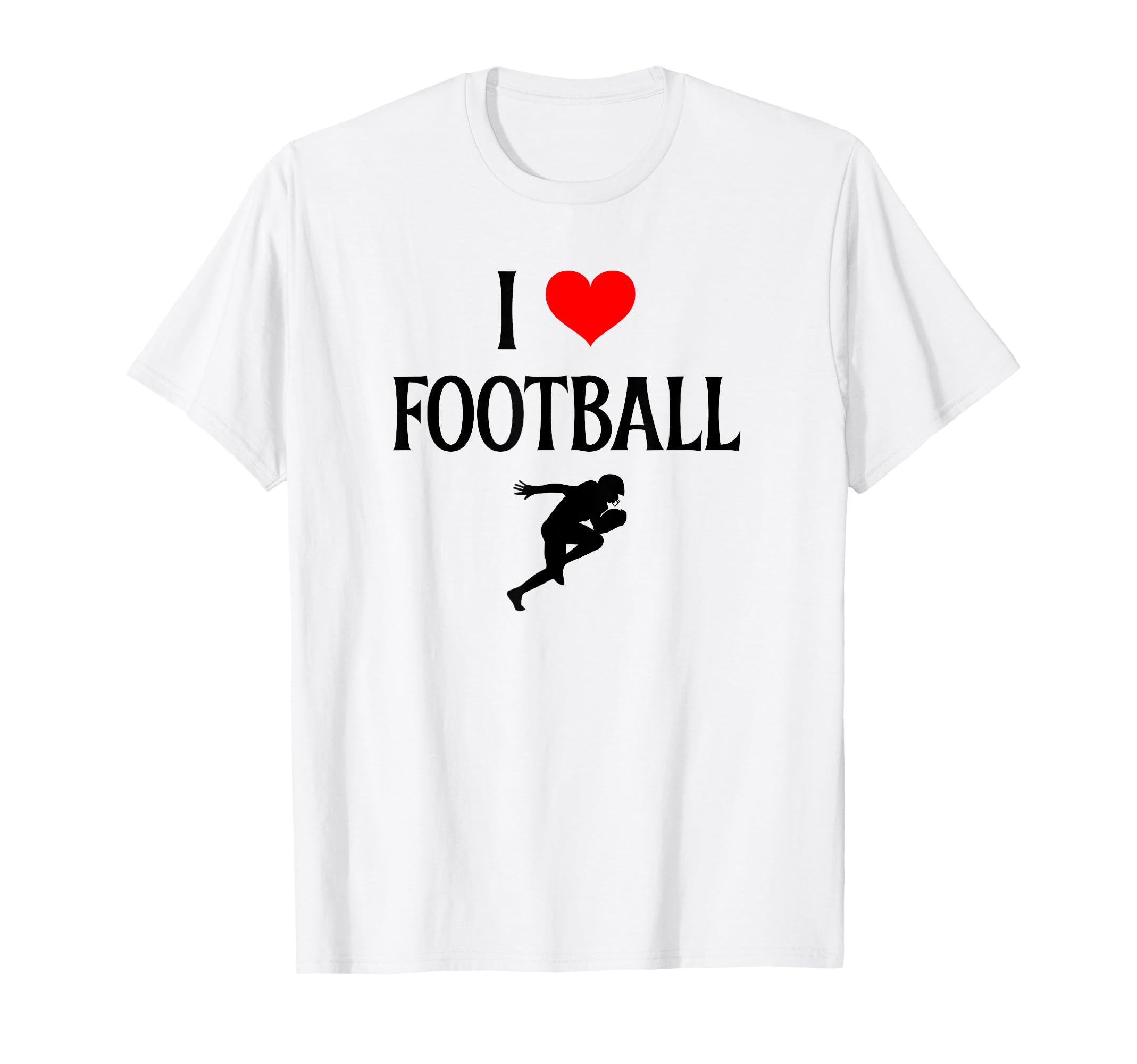 I Love Football I Heart Football T-Shirt - Novelty Apparel for Adults - T-Shirt, Sweatshirt, Hoodie