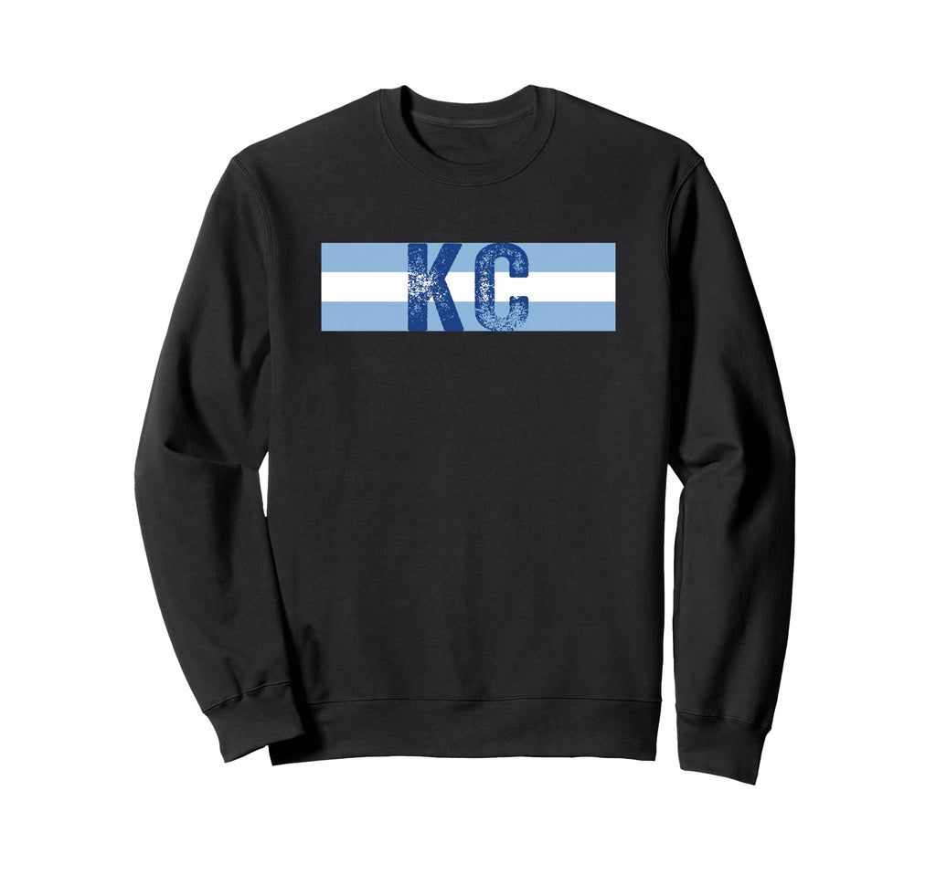 Kc 2 Letters Kansas City Kc Blue Sweatshirt - Fun Novelty Design Unisex - T-Shirt, Sweatshirt, Hoodie