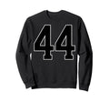 Black Sports Team Number 44 Fan Sweatshirt - Streetwear Style for Adults - T-Shirt, Sweatshirt, Hoodie