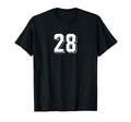 Number 28 80S 90S Soccer Team Jersey T-Shirt - Minimalist Print Unisex - T-Shirt, Sweatshirt, Hoodie