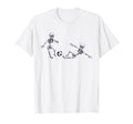 Skeletons Skeleton Kicking Slide Tackle T-Shirt - Unique Graphic Men Women - T-Shirt, Sweatshirt, Hoodie