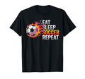 Eat Sleep Soccer Repet Goalie Player Fan T-Shirt - Trendy Graphic Unisex - T-Shirt, Sweatshirt, Hoodie