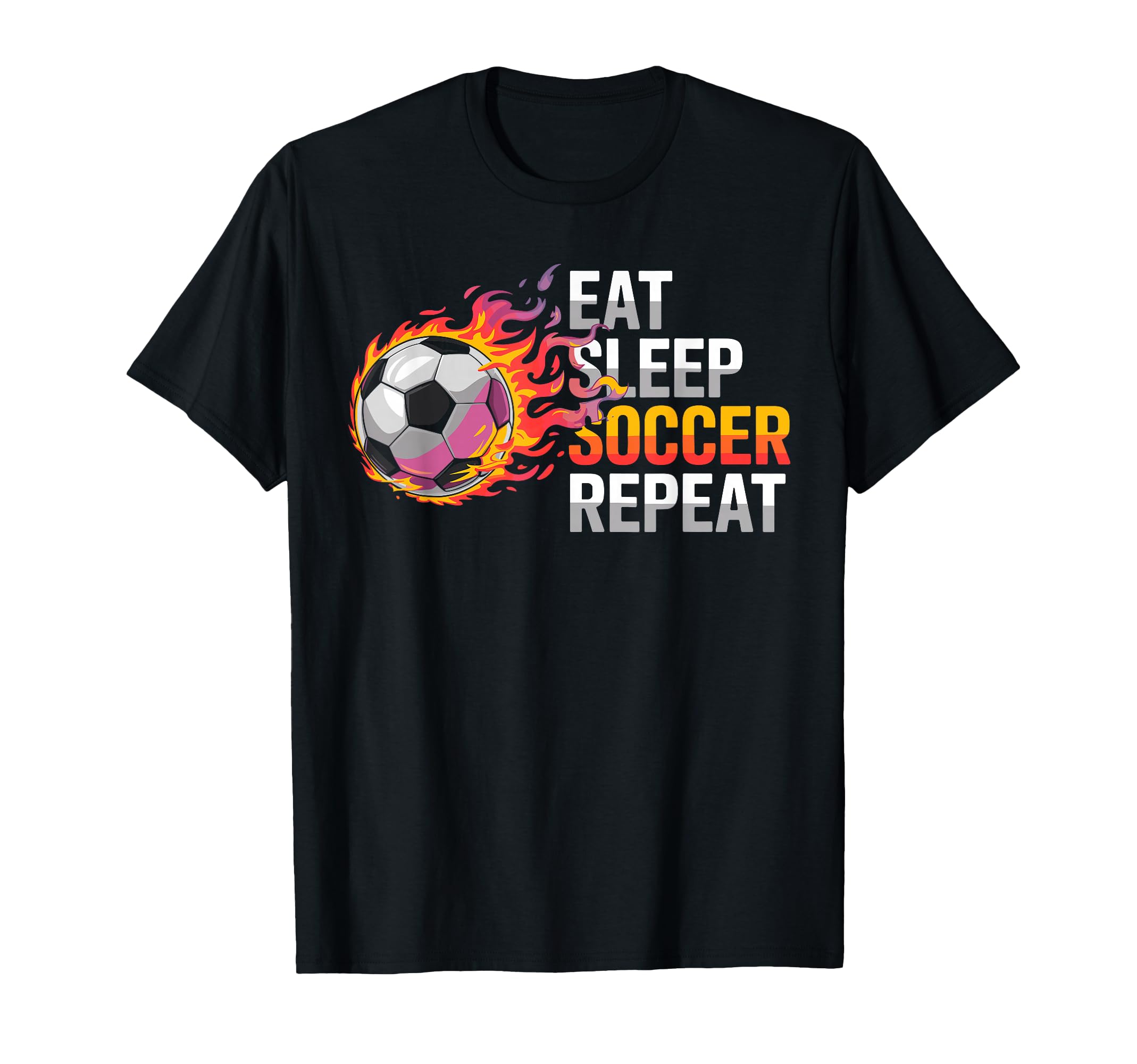 Eat Sleep Soccer Repet Goalie Player Fan T-Shirt - Trendy Graphic Unisex - T-Shirt, Sweatshirt, Hoodie