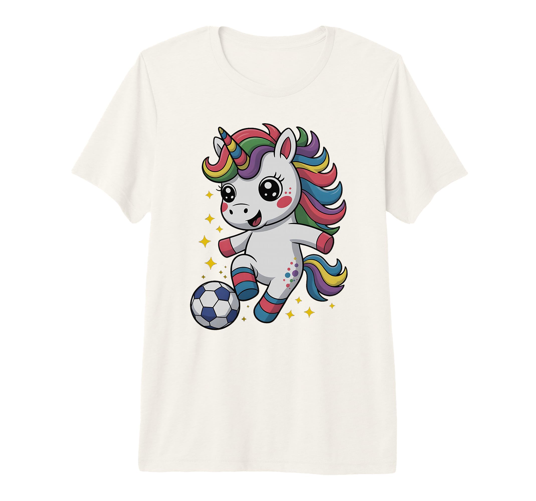 Kawaii Soccer Just Who Loves Unicorns T-Shirt - Graphic Print Men Women - T-Shirt, Sweatshirt, Hoodie