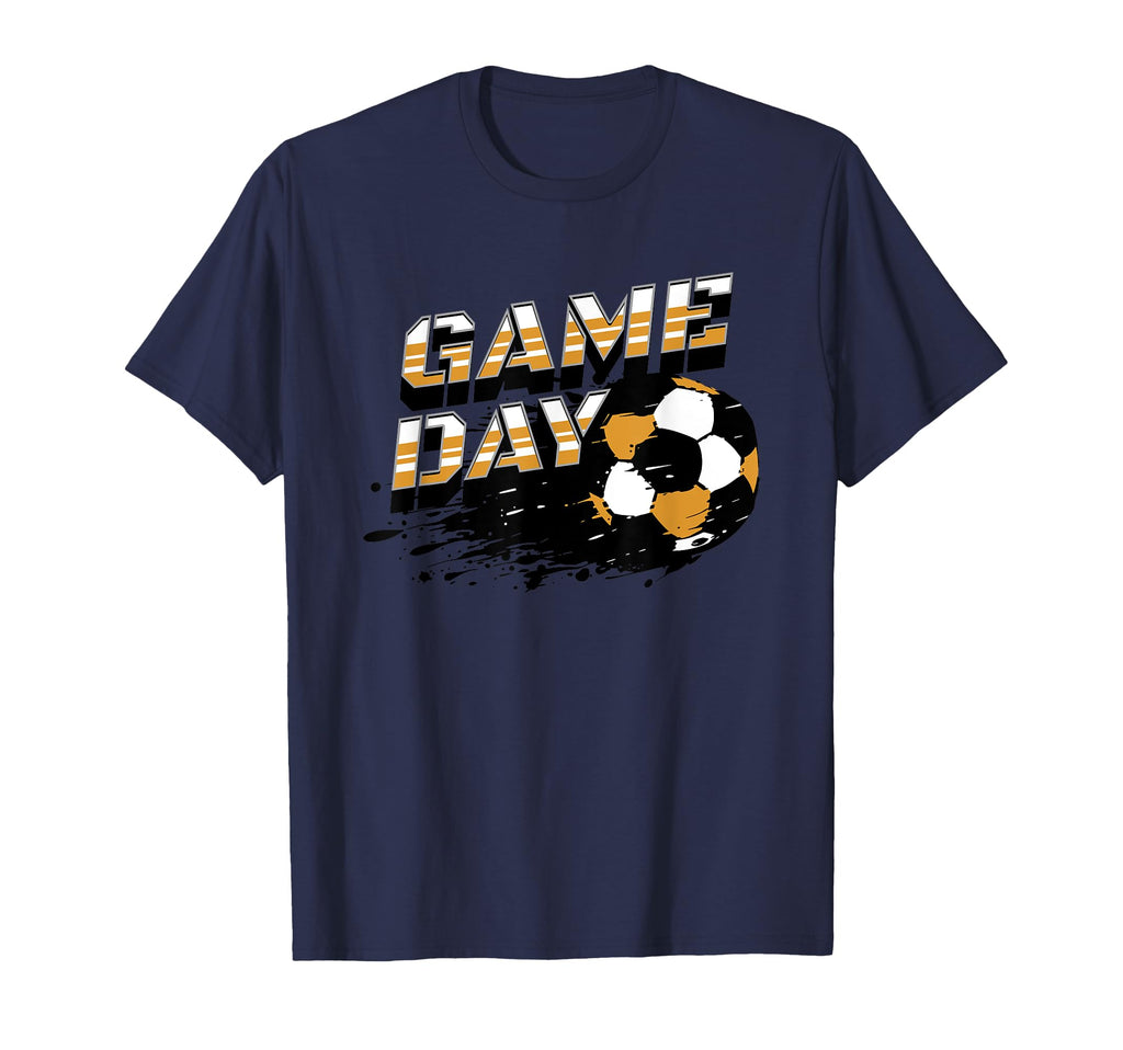 Soccer Game Day Splatter Orange White T-Shirt - Graphic Print Unisex - T-Shirt, Sweatshirt, Hoodie
