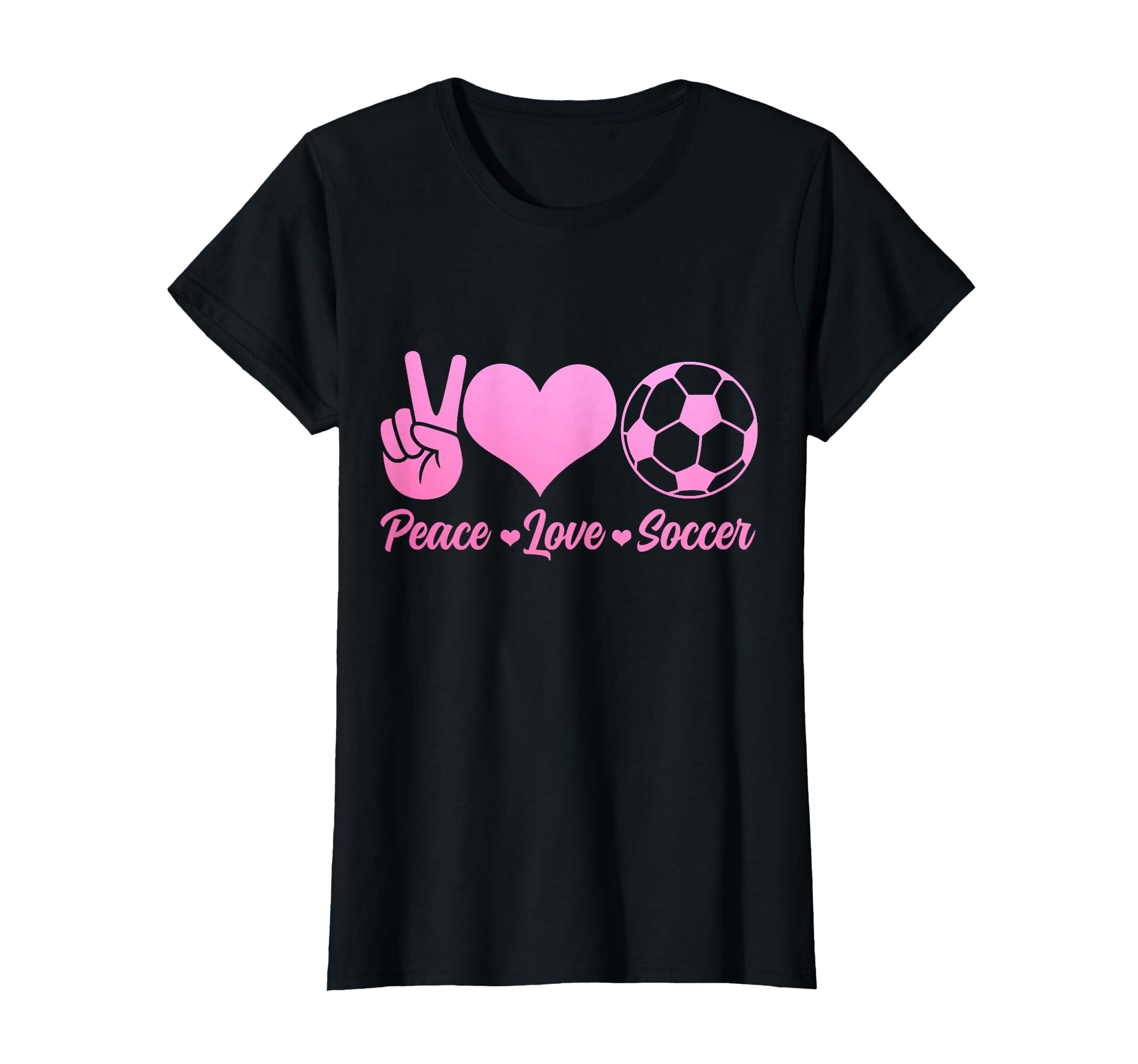 Soccer Player Peace Love Soccer Player T-Shirt - Graphic Print for Adults - T-Shirt, Sweatshirt, Hoodie