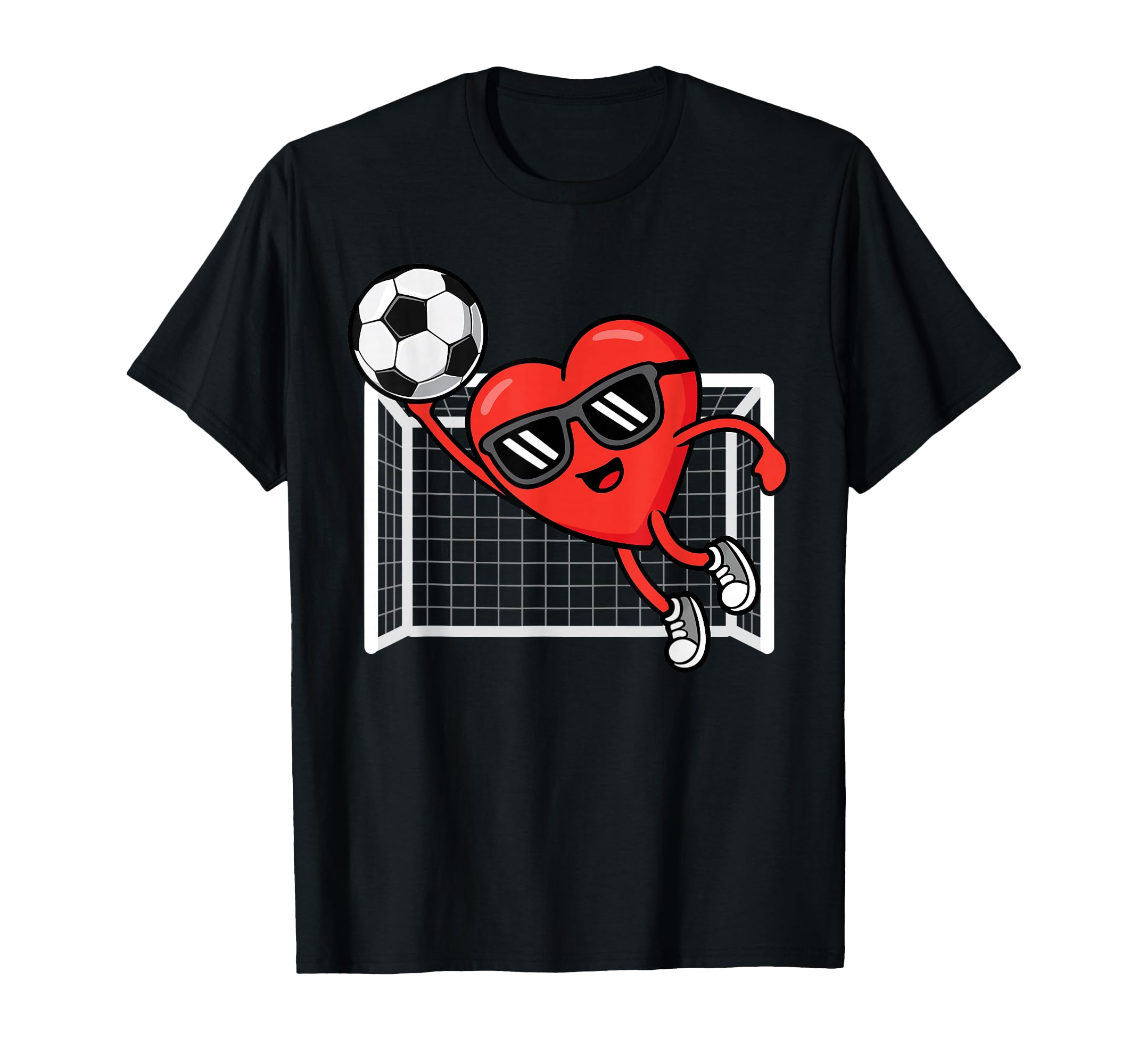 Funny Soccer Valentines Day Heart T-Shirt - Minimalist Print for Adults - T-Shirt, Sweatshirt, Hoodie
