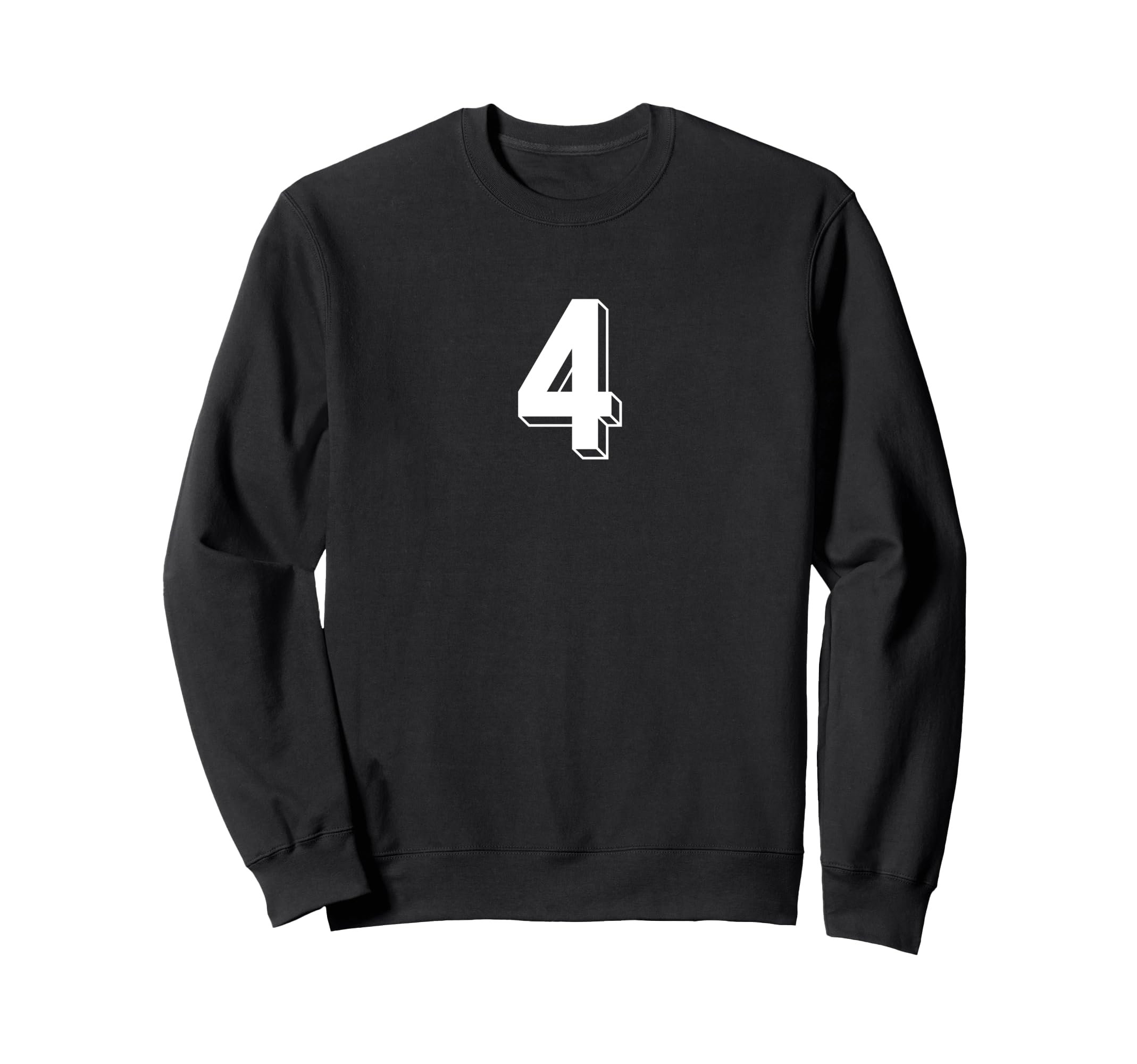 Number 4 80S 90S Soccer Team Sweatshirt - Fun Novelty Design for Adults - T-Shirt, Sweatshirt, Hoodie