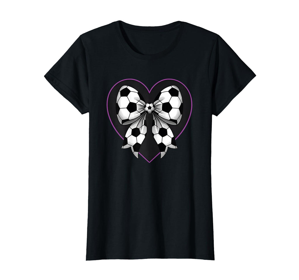 Soccer Coquette Bow Football Soccer Sports T-Shirt - Unique Graphic Unisex - T-Shirt, Sweatshirt, Hoodie