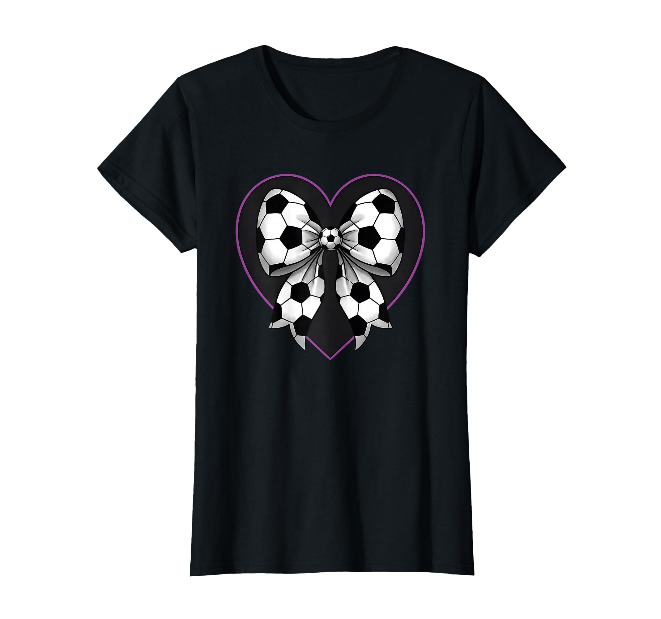 Soccer Coquette Bow Football Soccer Sports T-Shirt - Unique Graphic Unisex - T-Shirt, Sweatshirt, Hoodie