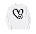 Soccer Ball Heart Sweatshirt - Casual Everyday Wear for Adults - T-Shirt, Sweatshirt, Hoodie