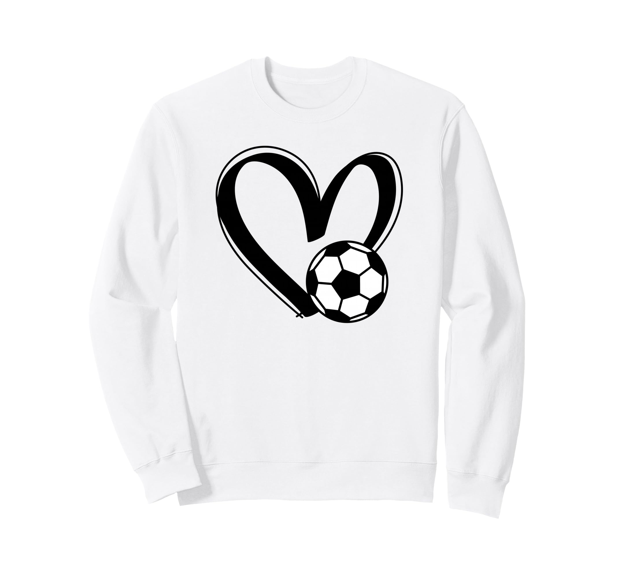 Soccer Ball Heart Sweatshirt - Unique Graphic for Adults - T-Shirt, Sweatshirt, Hoodie