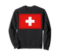 Swiss National Flag Love Sweatshirt - Casual Everyday Wear Unisex - T-Shirt, Sweatshirt, Hoodie