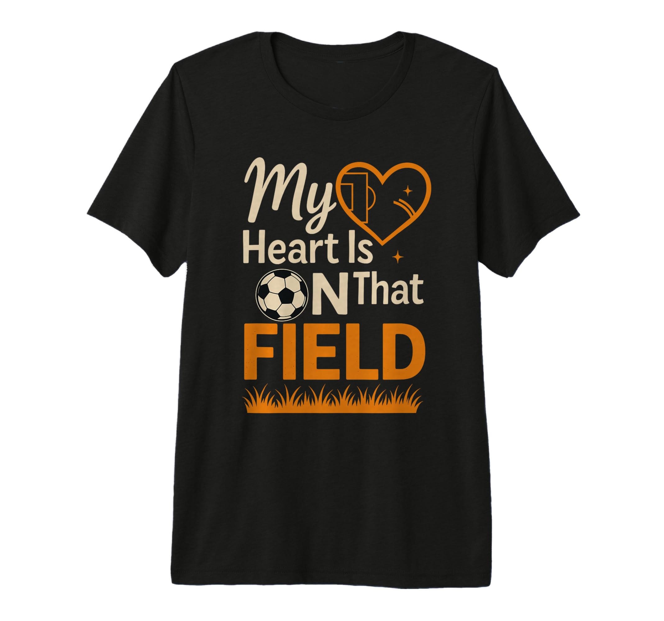 My Heart Is That Field Soccer Mom Dad T-Shirt - Minimalist Print Unisex - T-Shirt, Sweatshirt, Hoodie