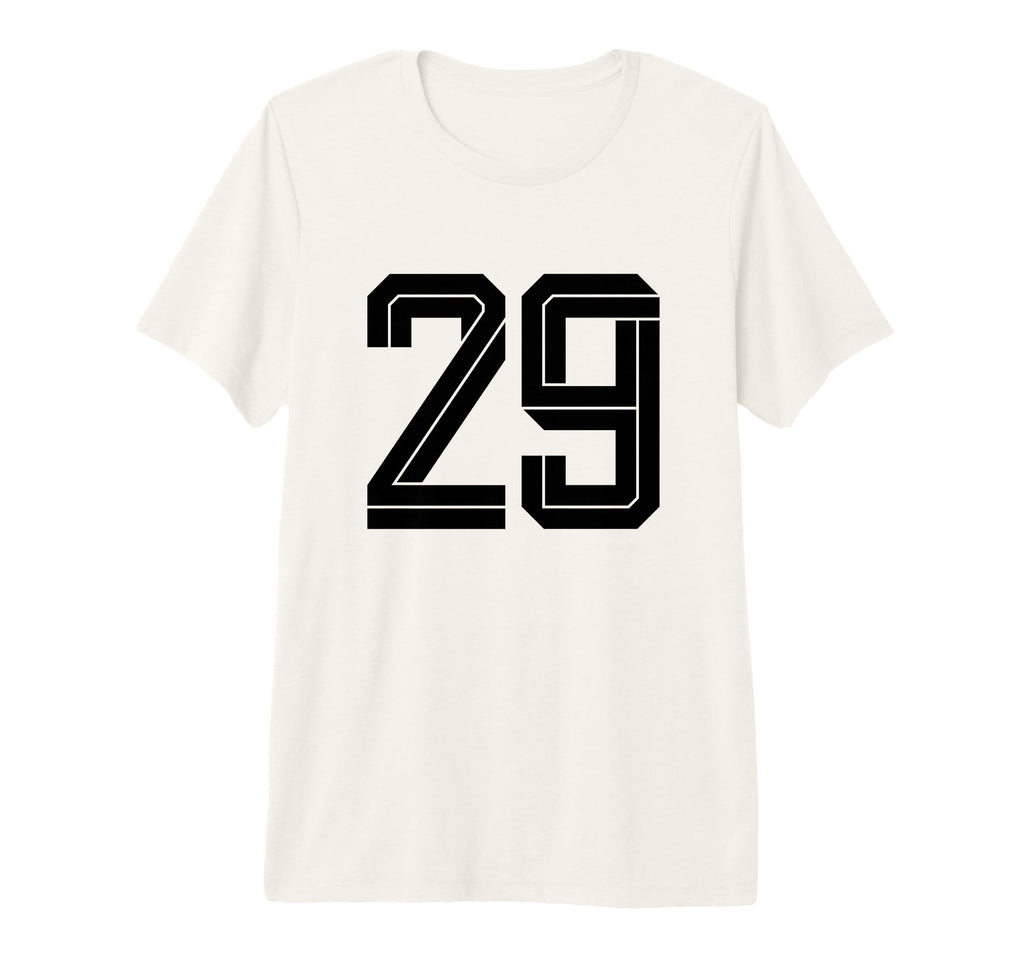 29 White Number 29 Sports Fan Soccer T-Shirt - Trendy Graphic Men Women - T-Shirt, Sweatshirt, Hoodie