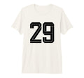 29 White Number 29 Sports Fan Soccer T-Shirt - Trendy Graphic Men Women - T-Shirt, Sweatshirt, Hoodie