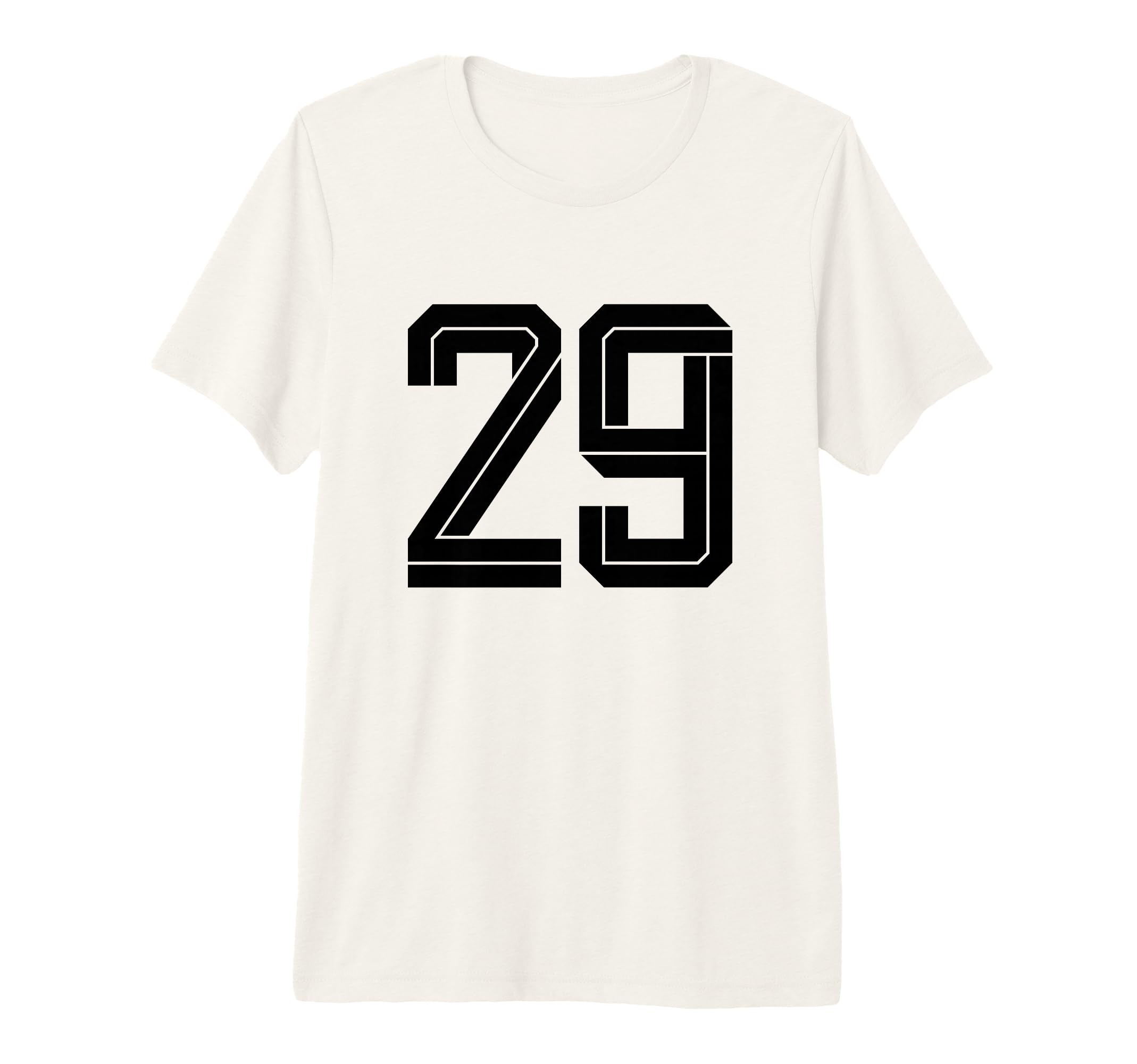 29 White Number 29 Sports Fan Soccer T-Shirt - Trendy Graphic Men Women - T-Shirt, Sweatshirt, Hoodie