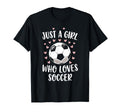 Just Who Loves Soccer Soccer Player T-Shirt - Minimalist Print Men Women - T-Shirt, Sweatshirt, Hoodie