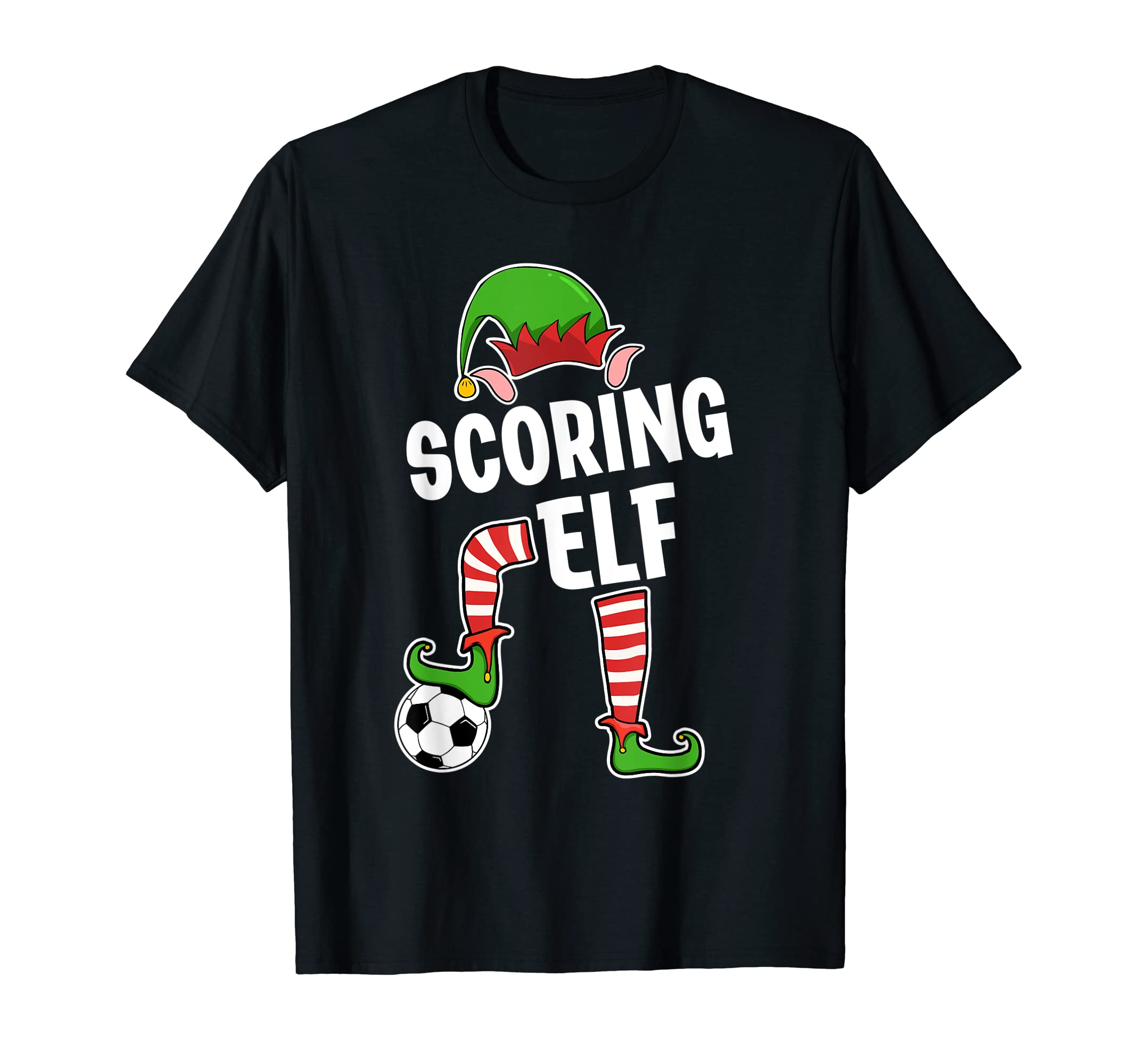 Soccer Elf Scoring Soccer Player Elf T-Shirt - Custom Art Print Unisex - T-Shirt, Sweatshirt, Hoodie