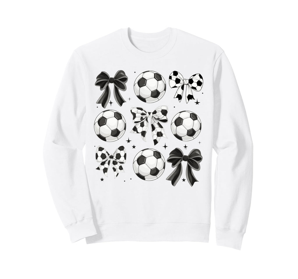 Soccer Coquette Mom Preppy Sweatshirt - Casual Everyday Wear for Adults - T-Shirt, Sweatshirt, Hoodie