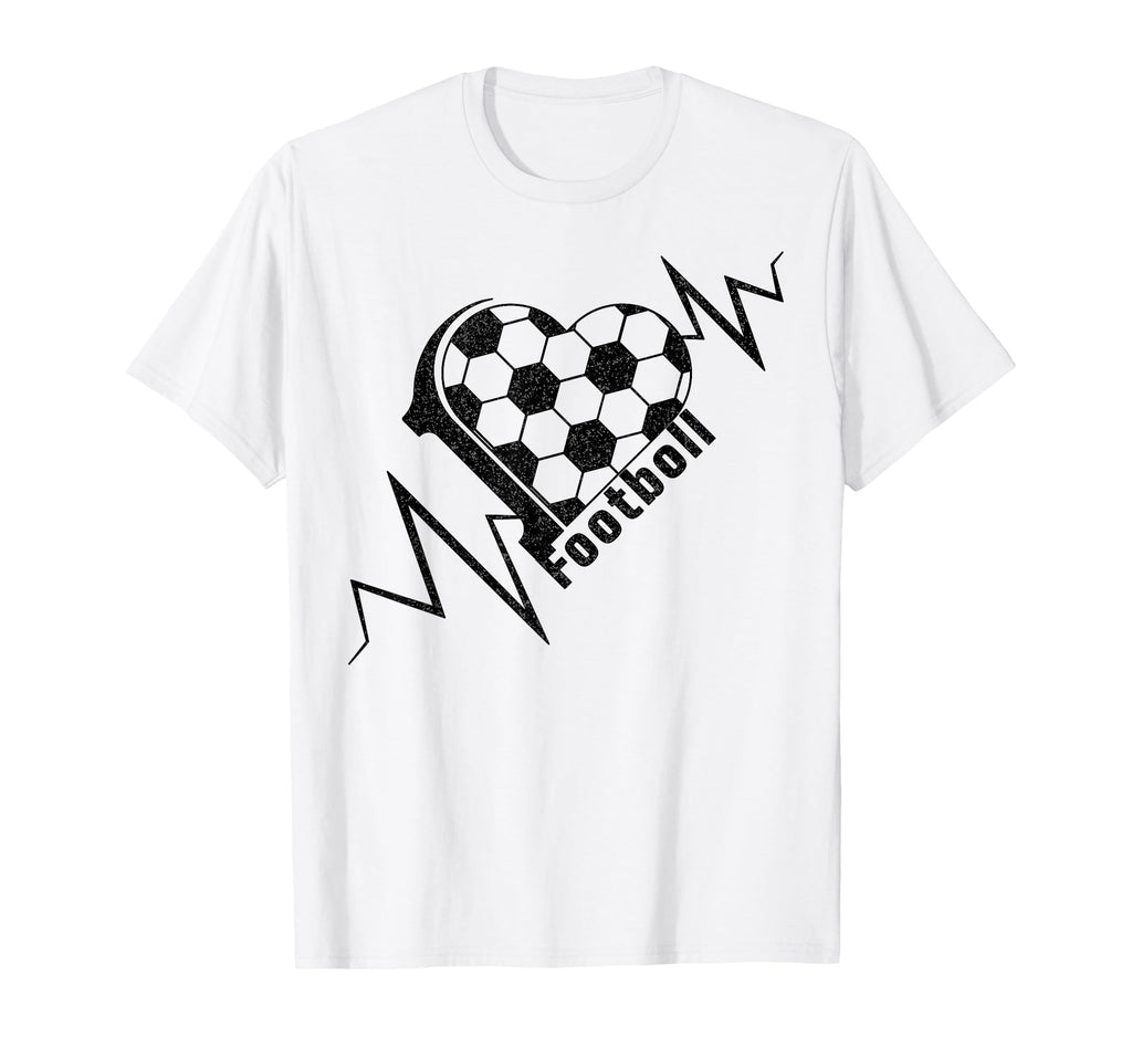 Love Football Heartbeat Soccer Pulse T-Shirt - Custom Art Print Men Women - T-Shirt, Sweatshirt, Hoodie