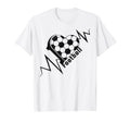 Love Football Heartbeat Soccer Pulse T-Shirt - Custom Art Print Men Women - T-Shirt, Sweatshirt, Hoodie