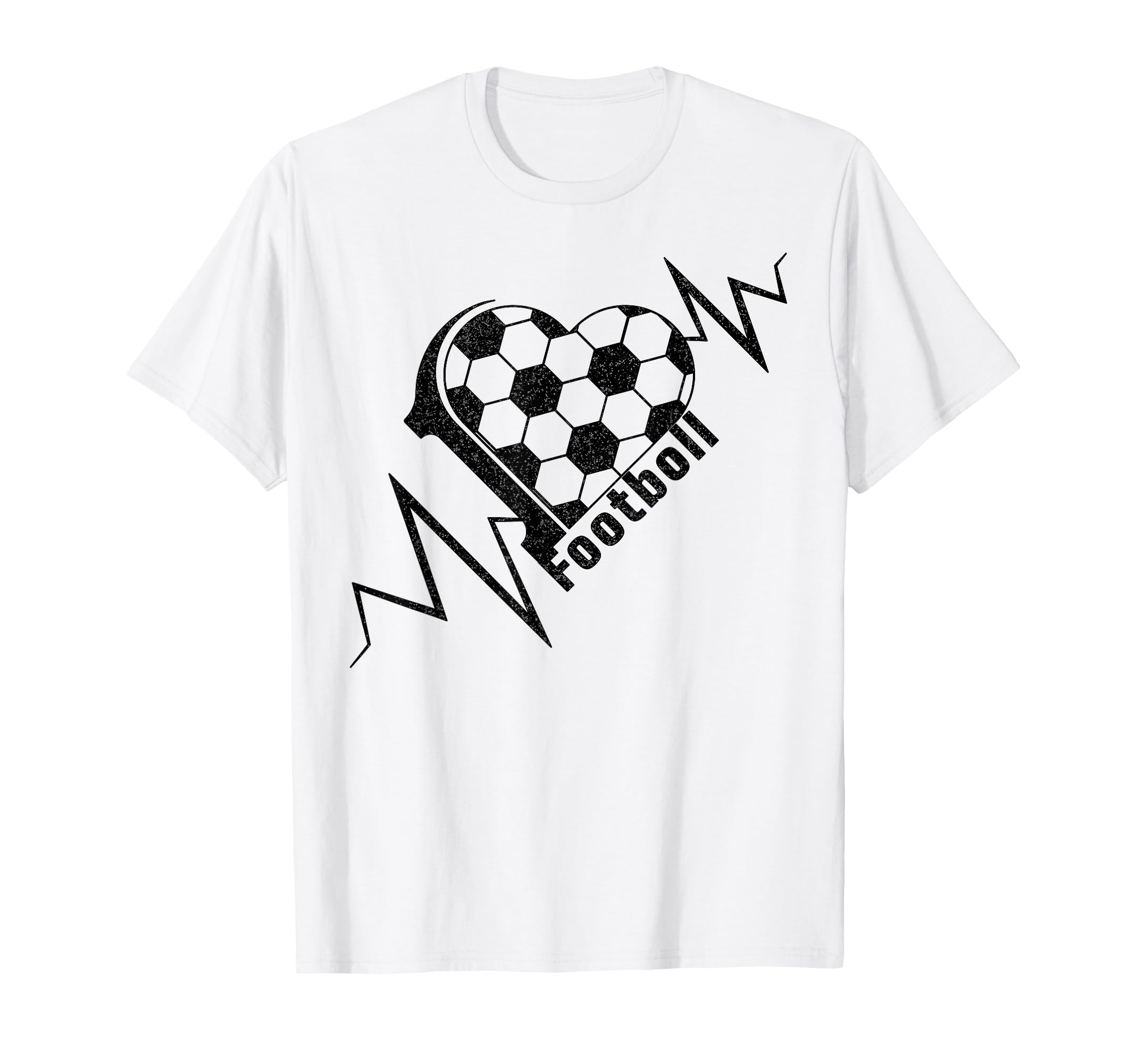 Love Football Heartbeat Soccer Pulse T-Shirt - Custom Art Print Men Women - T-Shirt, Sweatshirt, Hoodie