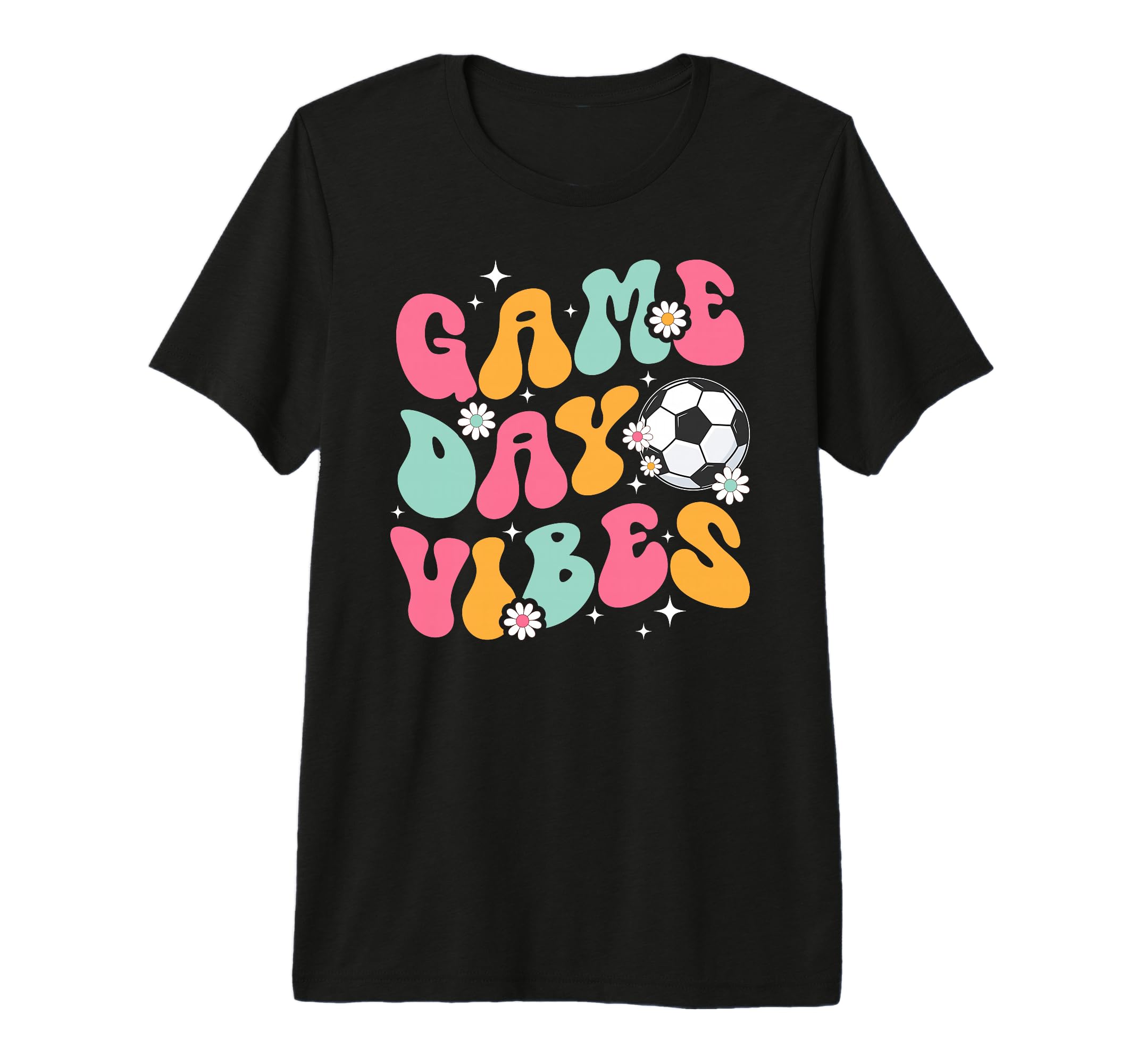 Groovy Soccer Game Day Vibes Game Day T-Shirt - Graphic Print for Adults - T-Shirt, Sweatshirt, Hoodie