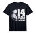 14 Years Being Awesome Soccer 14Th T-Shirt - Unique Graphic for Adults - T-Shirt, Sweatshirt, Hoodie