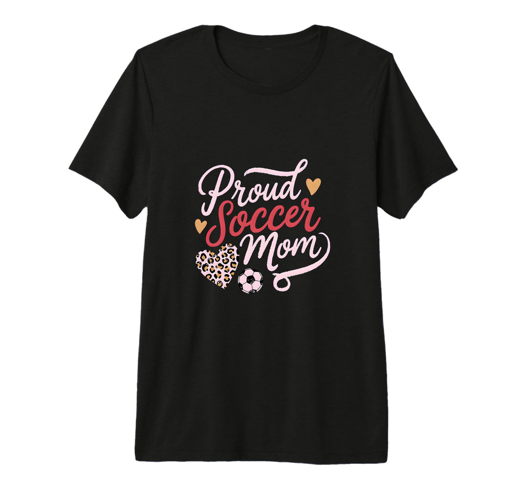 Proud Soccer Mom Leopard Family Tri Blend T-Shirt - Streetwear Style Unisex - T-Shirt, Sweatshirt, Hoodie