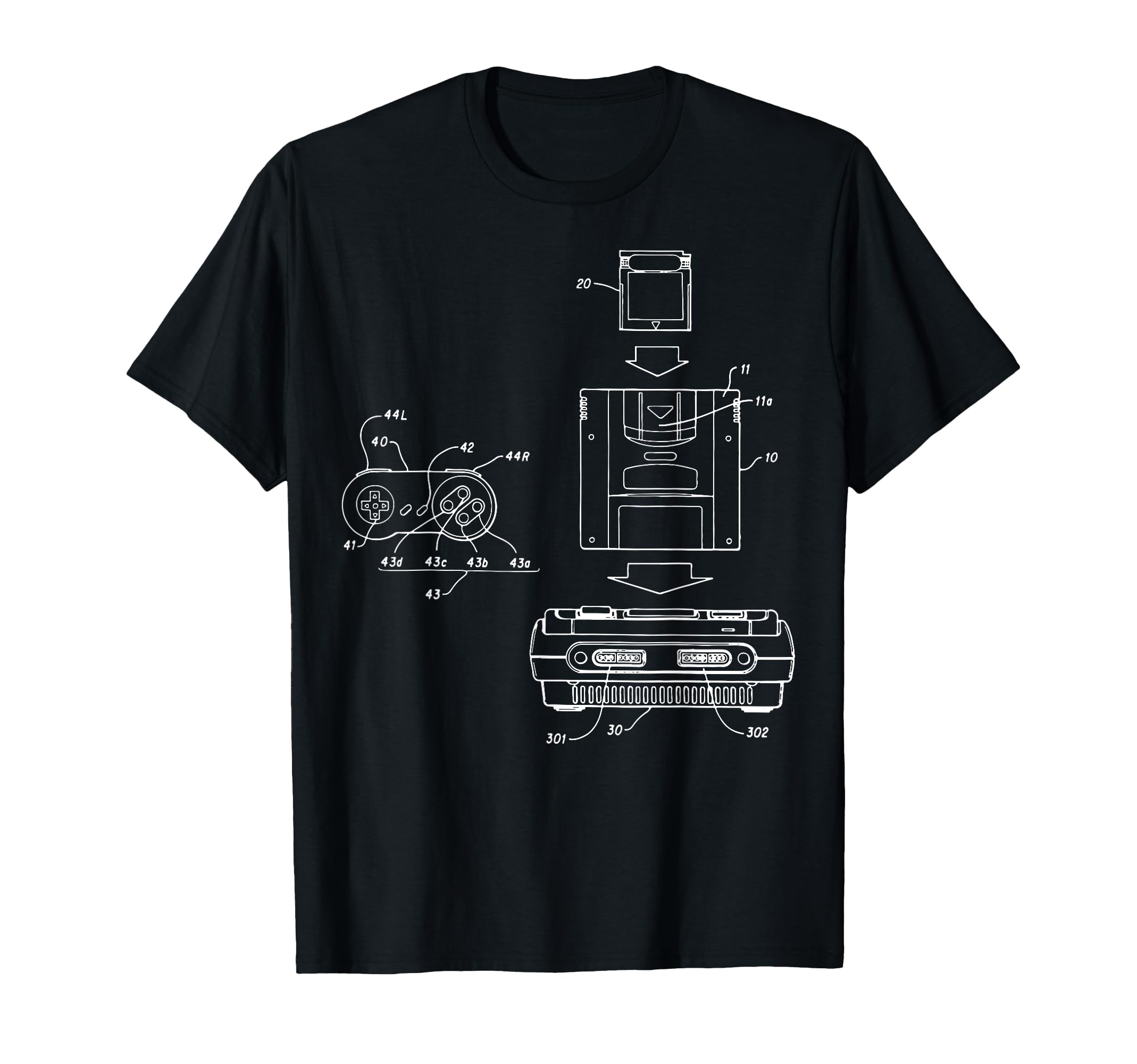 Gaming Diagram Tv Video Game Console Chart T-Shirt - Graphic Print Unisex - T-Shirt, Sweatshirt, Hoodie