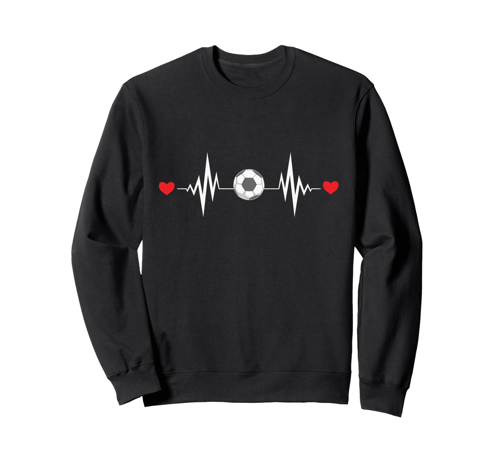 Heartbeat Soccer Sports Player Goal Sweatshirt - Minimalist Print Men Women - T-Shirt, Sweatshirt, Hoodie
