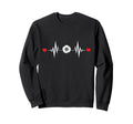 Heartbeat Soccer Sports Player Goal Sweatshirt - Minimalist Print Men Women - T-Shirt, Sweatshirt, Hoodie