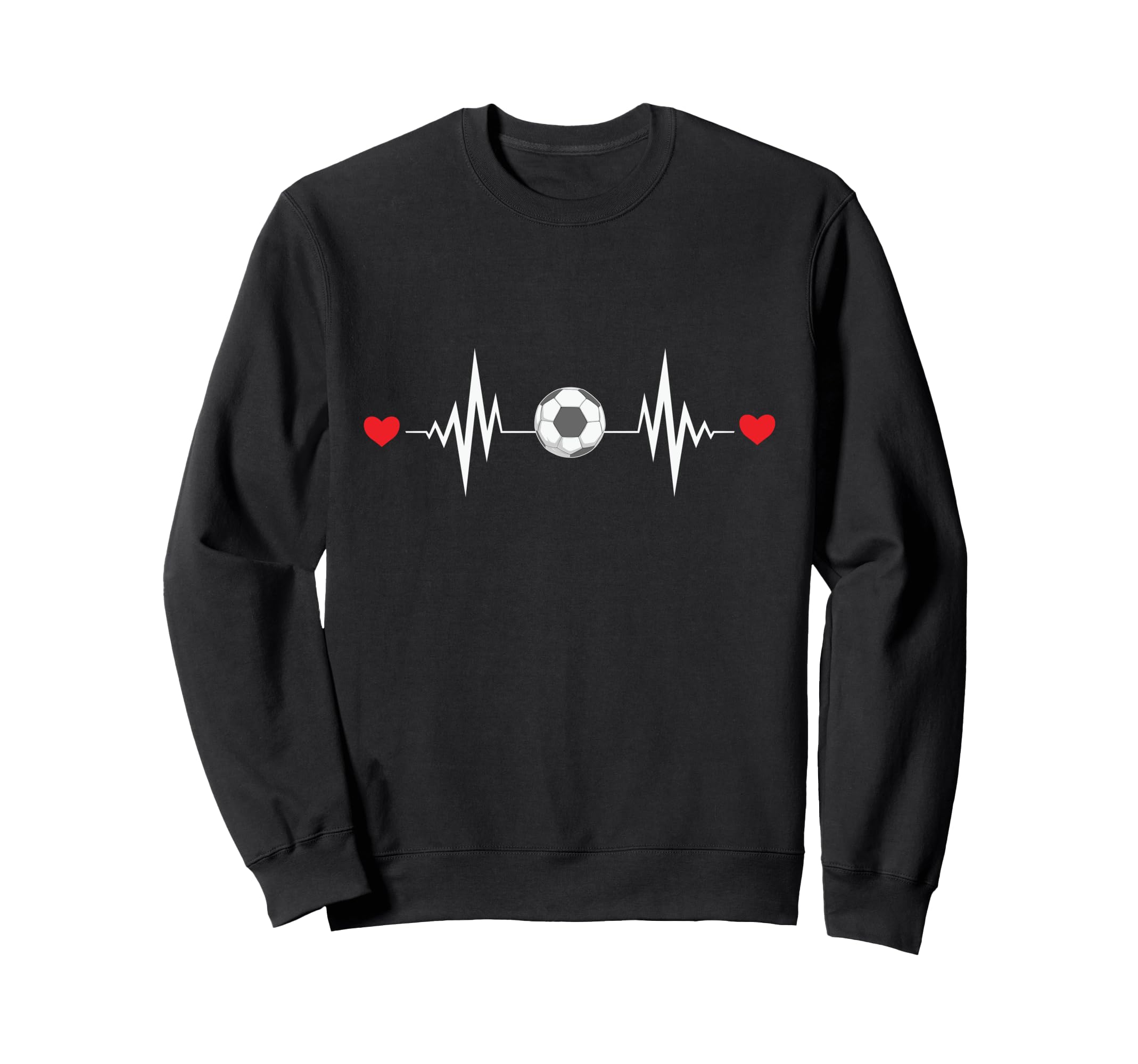 Heartbeat Soccer Sports Player Goal Sweatshirt - Minimalist Print Men Women - T-Shirt, Sweatshirt, Hoodie