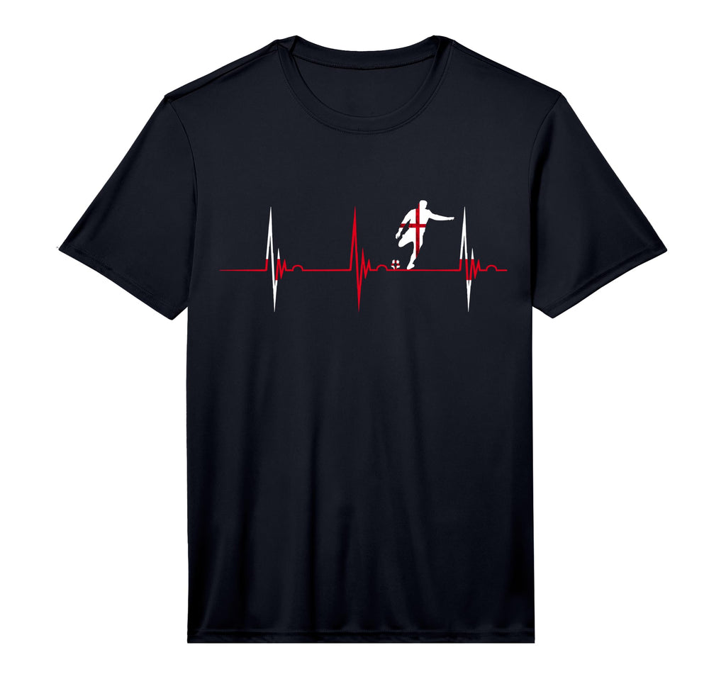 England Soccer Heartbeat Ekg Pulse T-Shirt - Custom Art Print Men Women - T-Shirt, Sweatshirt, Hoodie