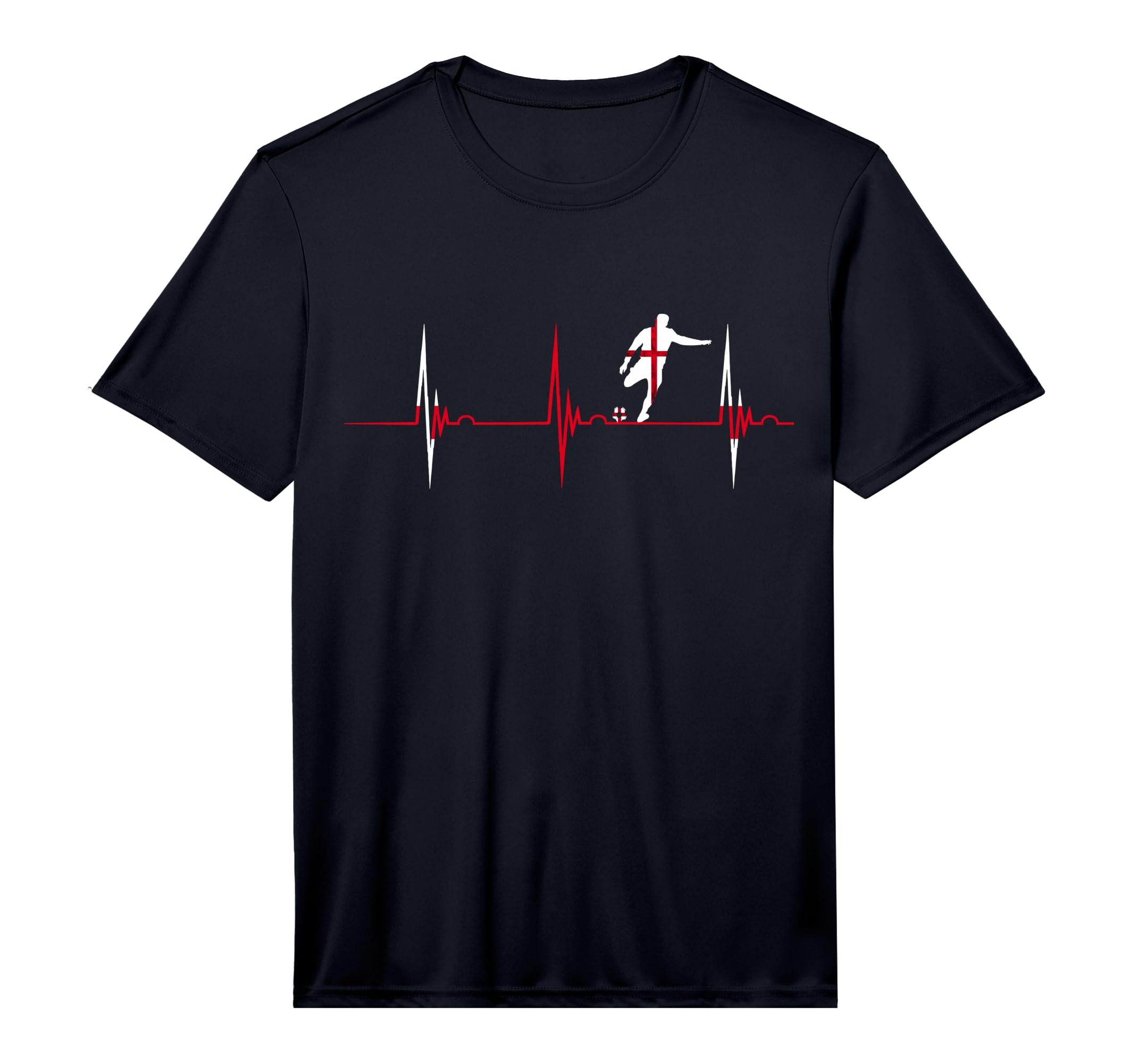 England Soccer Heartbeat Ekg Pulse T-Shirt - Custom Art Print Men Women - T-Shirt, Sweatshirt, Hoodie