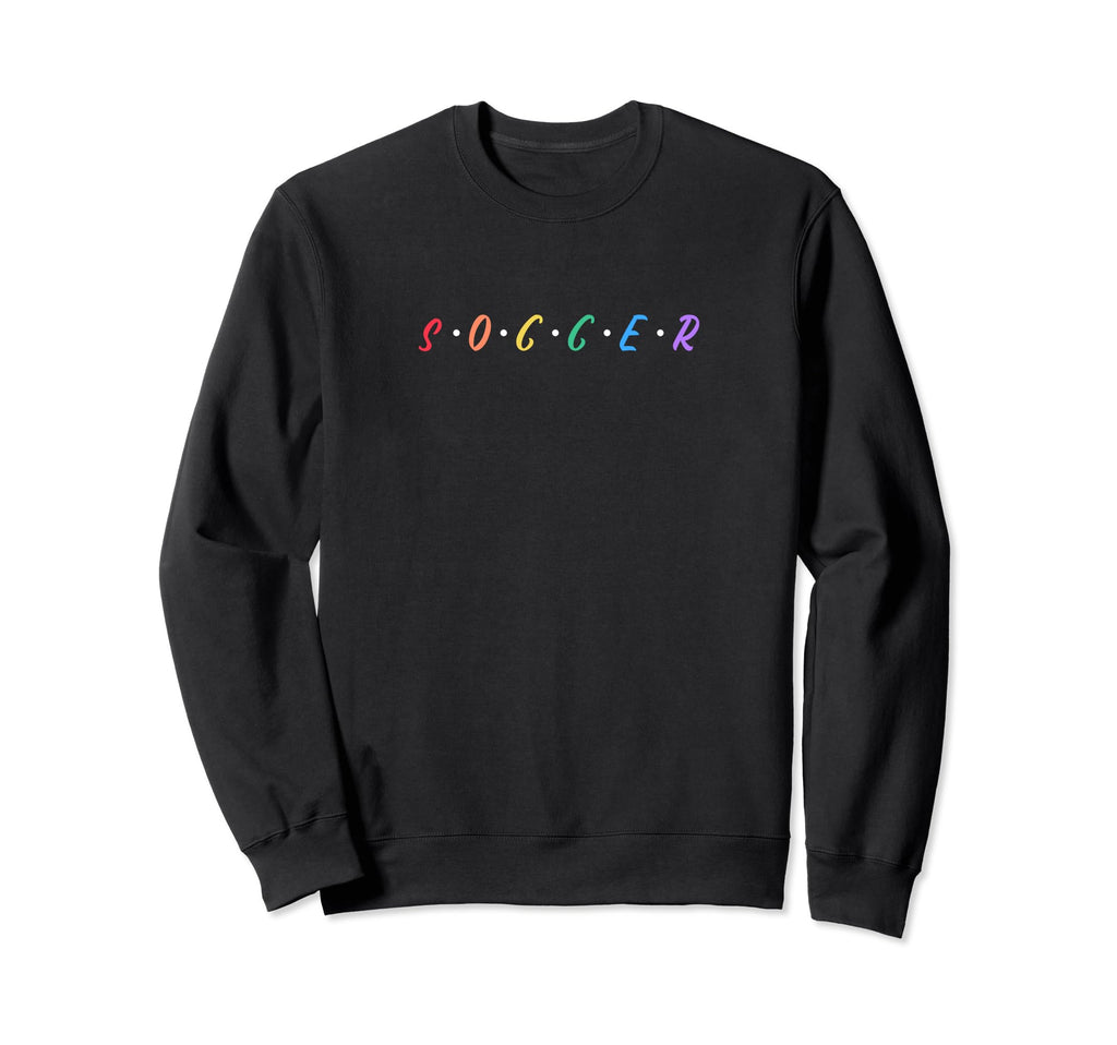 Rainbow Soccer Player Lettering Sweatshirt - Custom Art Print Men Women - T-Shirt, Sweatshirt, Hoodie