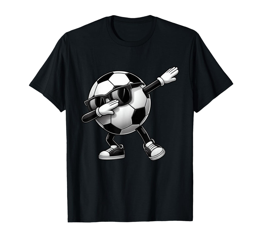 Dabbing Soccer Ball Soccer Sports T-Shirt - Minimalist Print Men Women - T-Shirt, Sweatshirt, Hoodie