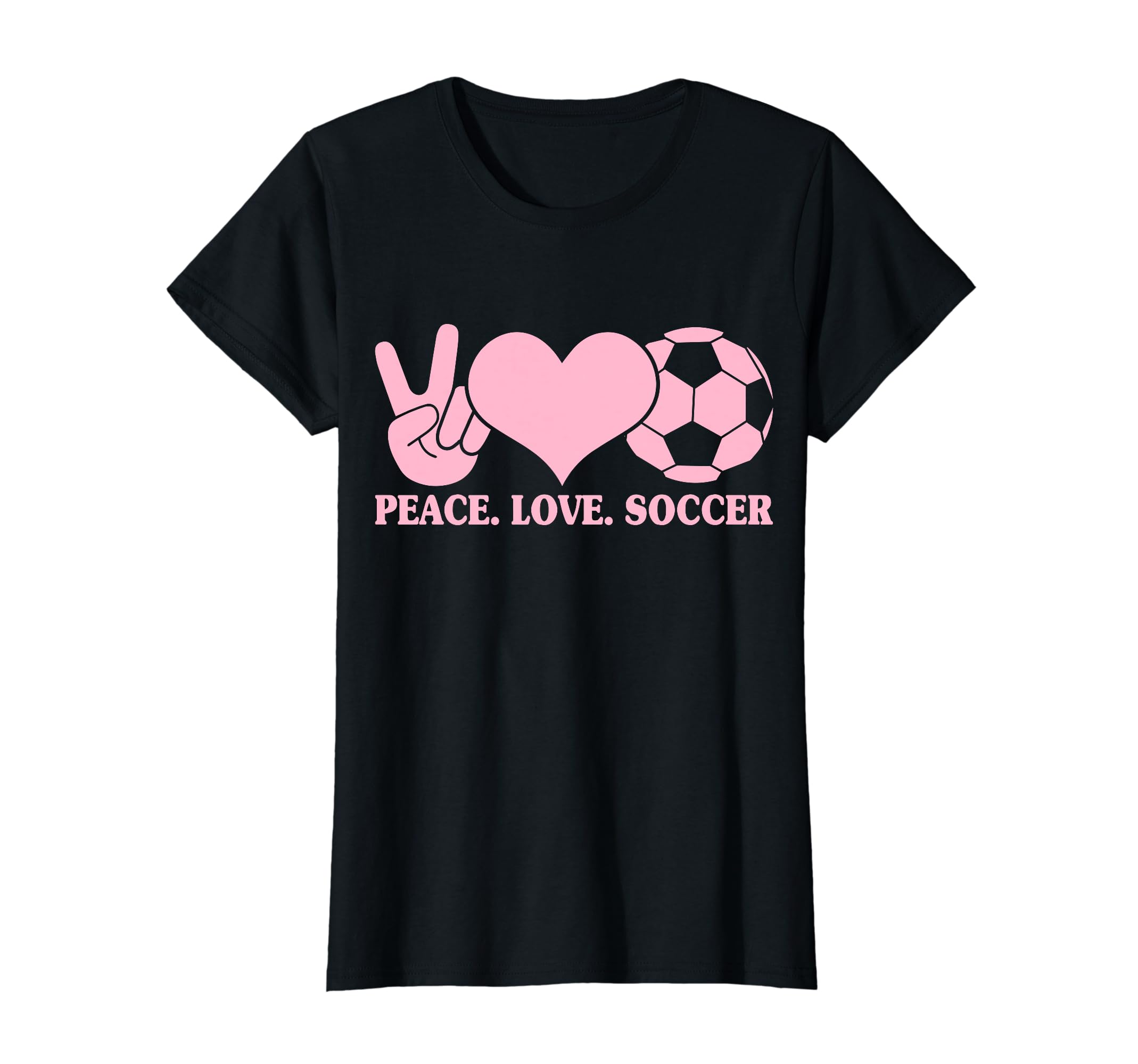 Soccer Soccer Player Peace Love Soccer T-Shirt - Minimalist Print Men Women - T-Shirt, Sweatshirt, Hoodie