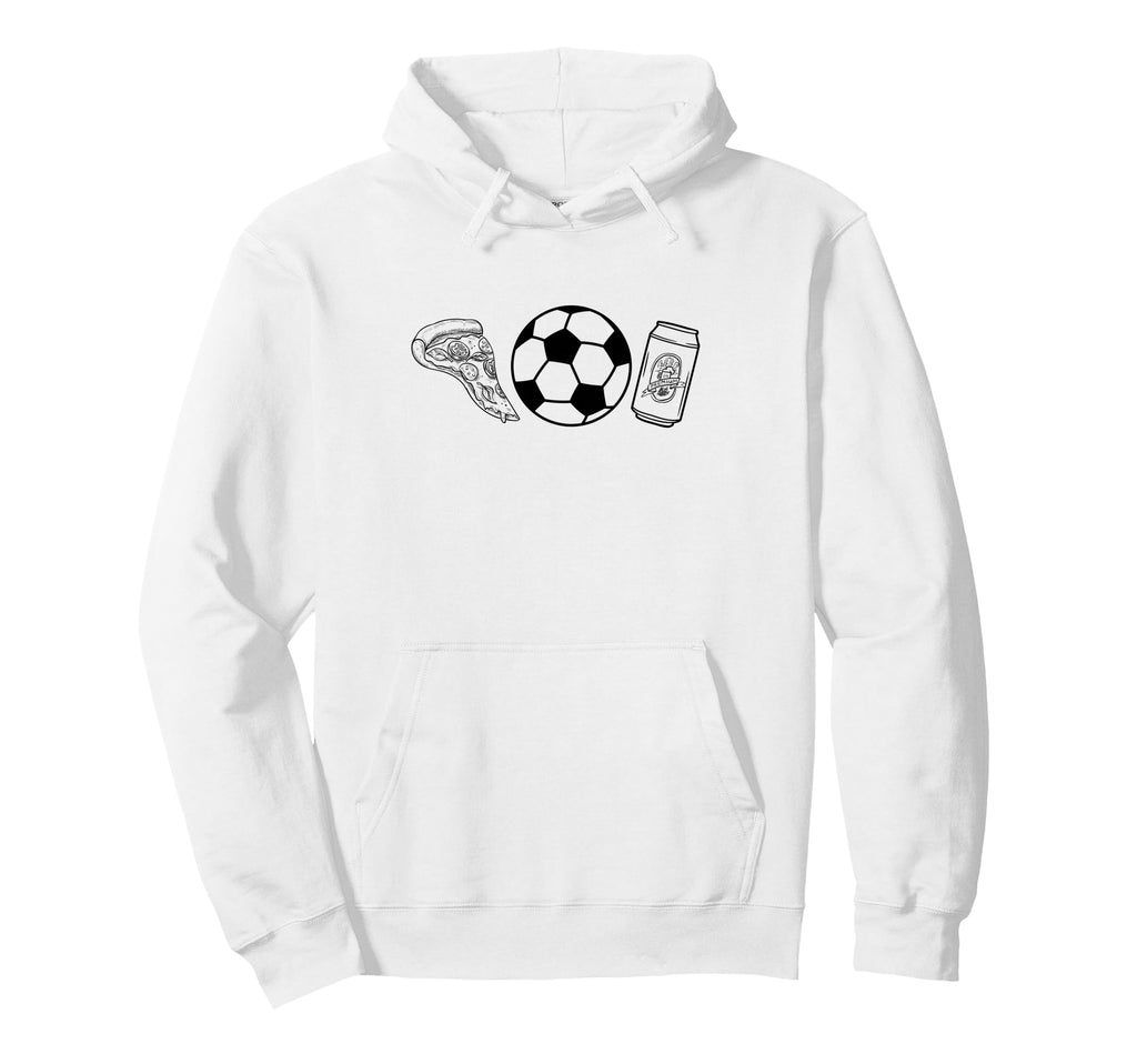 Pizza Beer Soccer Hoodie - Casual Everyday Wear Unisex - T-Shirt, Sweatshirt, Hoodie
