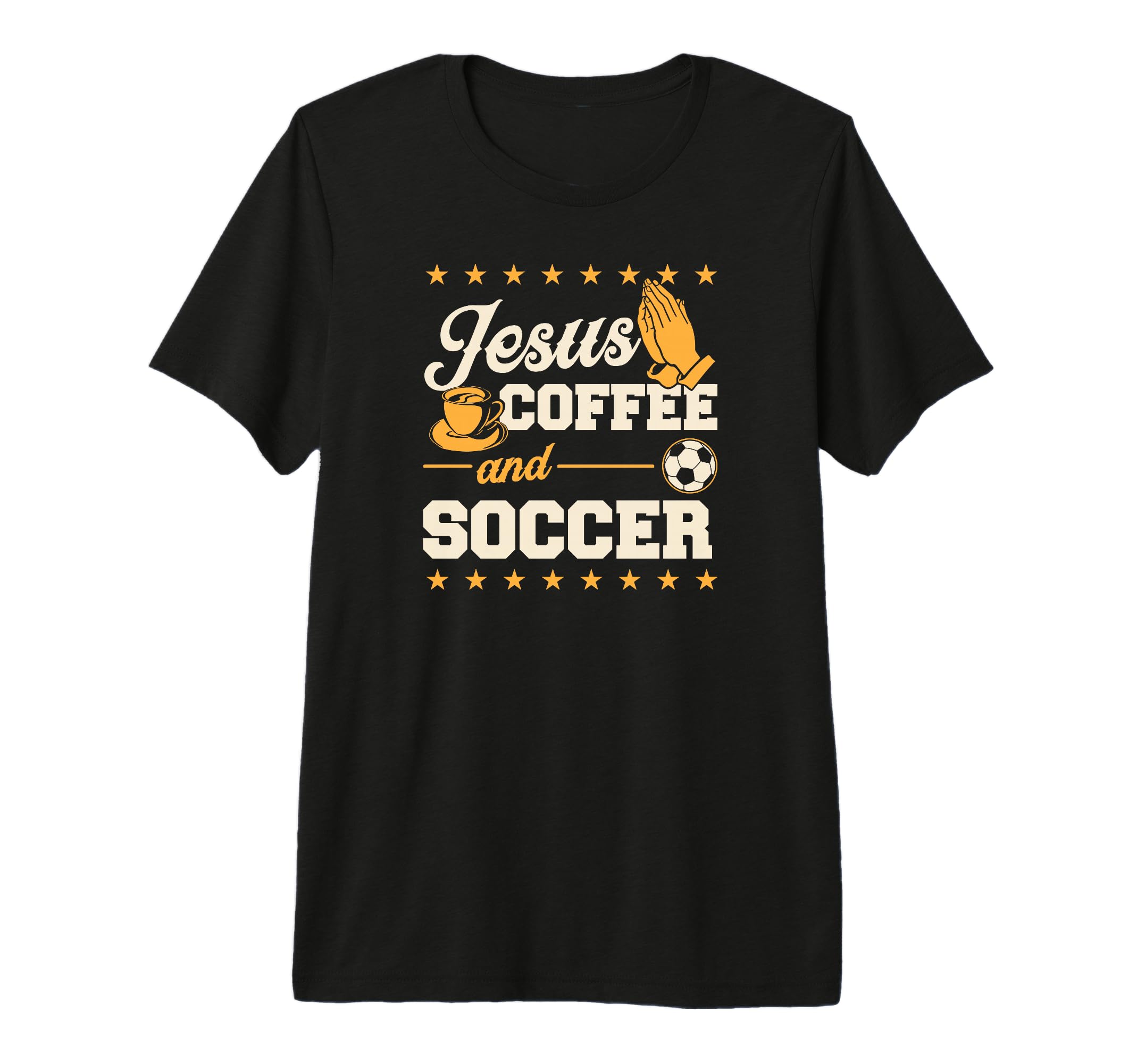 Jesus Coffee And Soccer Tri Blend T-Shirt - Fun Novelty Design Men Women - T-Shirt, Sweatshirt, Hoodie