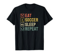 Eat Soccer Sleep Repeat Simple Basic T-Shirt - Trendy Graphic Men Women - T-Shirt, Sweatshirt, Hoodie