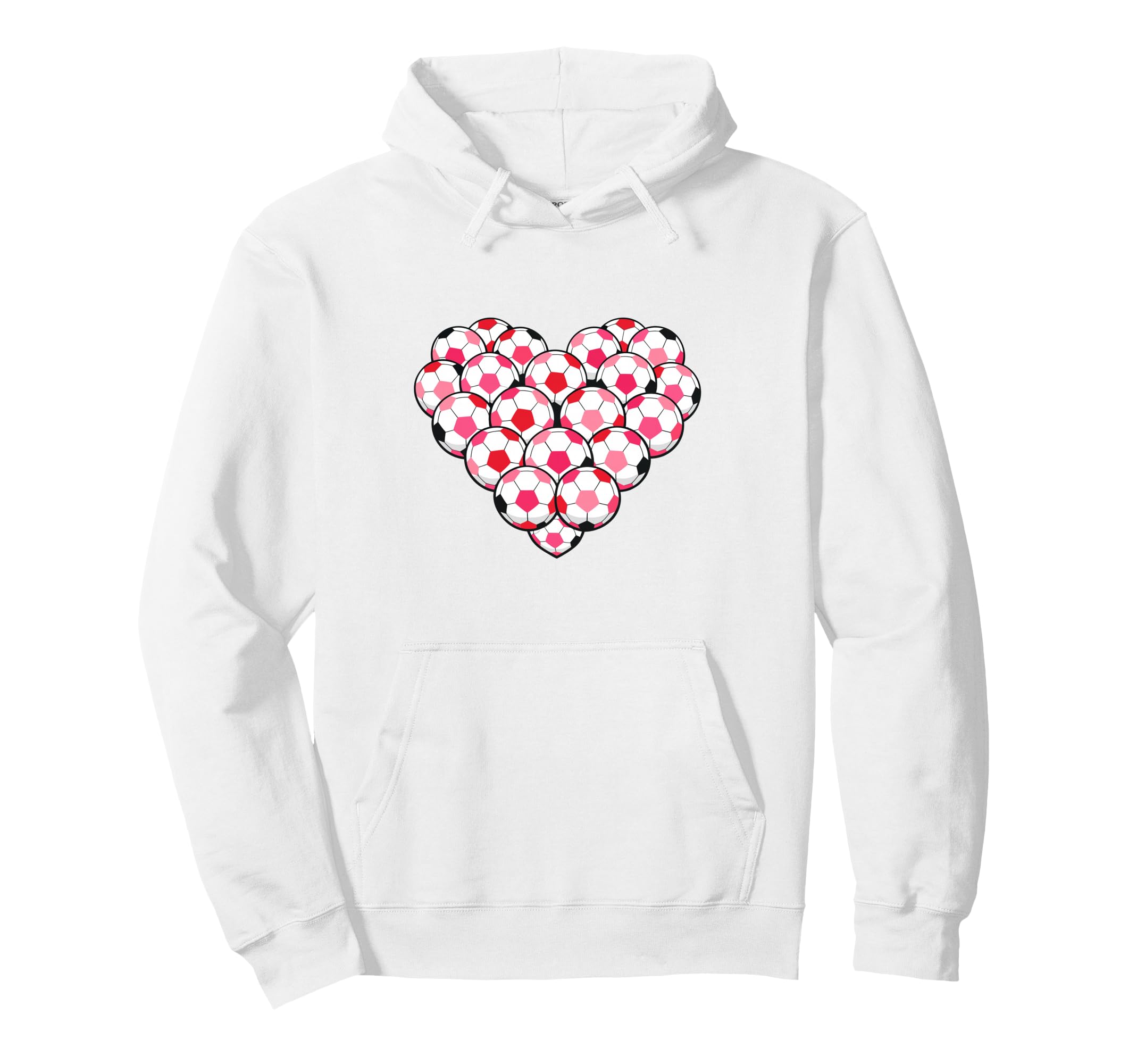 Heart Shaped Soccer Ball Artwork Hoodie - Unique Graphic for Adults - T-Shirt, Sweatshirt, Hoodie