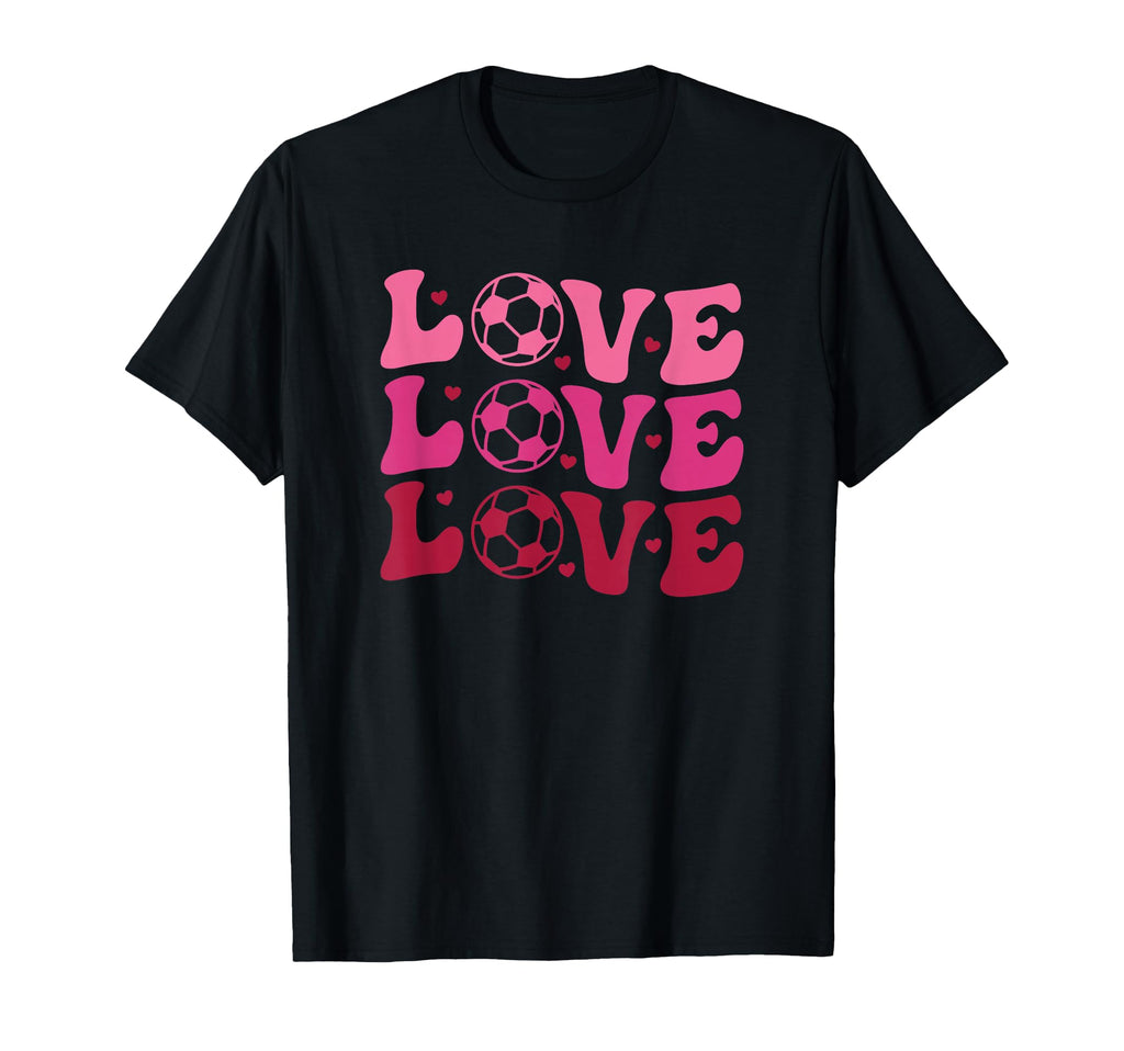 Soccer Valentines Day Groovy Sports T-Shirt - Aesthetic Graphic Men Women - T-Shirt, Sweatshirt, Hoodie