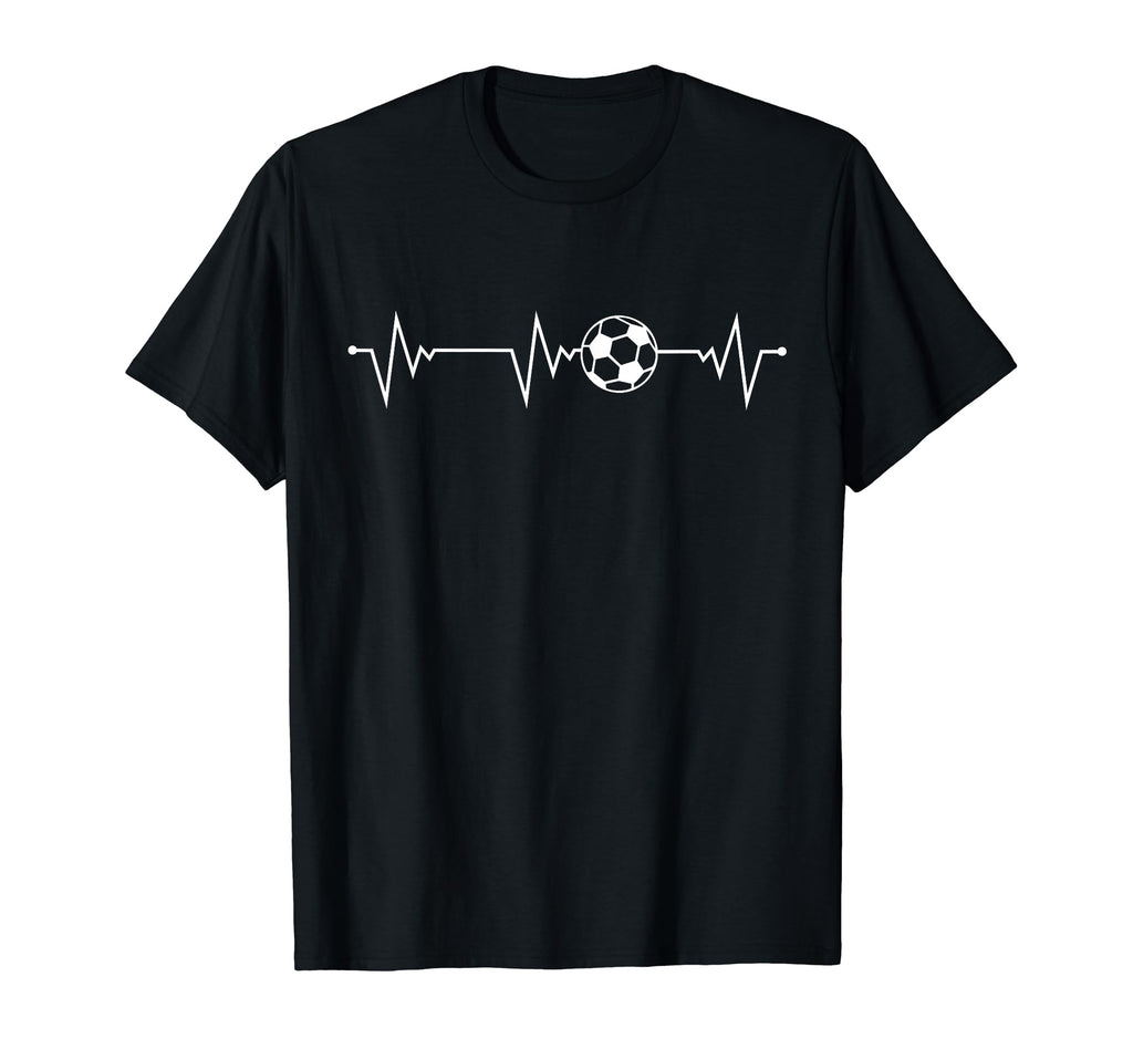 Heartbeat Soccer And Football And T-Shirt - Casual Everyday Wear for Adults - T-Shirt, Sweatshirt, Hoodie